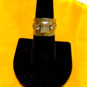 Sterling silver cz ring…size 7